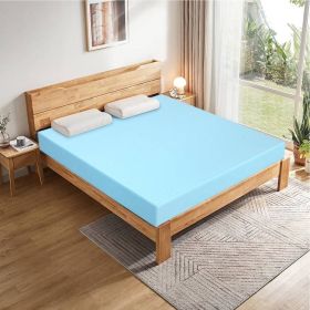 3-inch Thick Gel-Infused Air Foam Mattress Topper in Light Blue (size: Full)