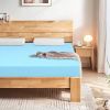 3-inch Thick Gel-Infused Air Foam Mattress Topper in Light Blue