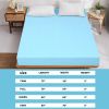 3-inch Thick Gel-Infused Air Foam Mattress Topper in Light Blue