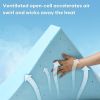 3-inch Thick Gel-Infused Air Foam Mattress Topper in Light Blue