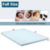 4-inch Thick Soft Gel Memory Foam Mattress Topper in Light Blue