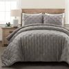 Soft Pleated Cotton 3 Piece Comforter Set