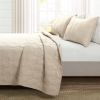 Hexagon Pattern Lightweight Textured Cotton 3 Piece Quilt Set