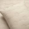 Hexagon Pattern Lightweight Textured Cotton 3 Piece Quilt Set