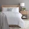 Crinkled Textured Comforter Set White