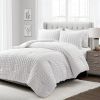 Crinkled Textured Comforter Set White