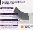10-inch Charcoal Infused Memory Foam Mattress with Removable Cover