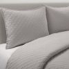 Lightweight Cotton Linen White Reversible 3-PC Quilt Set