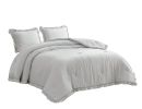 Oversized Ruffled Edge Microfiber Comforter Set