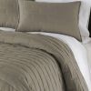 Modern Brick Stitch Microfiber Reversible Comforter Set