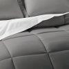 Microfiber Reversible Bed-in-a-Bag Comforter Set in Grey
