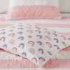 2-Piece Stripes Reversible Rainbows Cotton Quilt Set