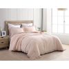 Stone Washed Ruffled Edge Microfiber 3-Piece Comforter Set