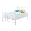 Metal Platform Bed with Headboard and Footboard