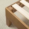 Solid Wood Low Profile Platform Bed Frame in Pine Finish