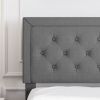 Adjustable Height Platform Bed Frame Upholstered Headboard
