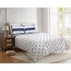 Nautical Stripped/Anchors Reversible Microfiber Quilt Set