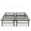 Folding Sturdy Metal Platform Bed Frame with Storage Space