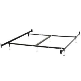 Metal Bed Frame with Bolt-on Headboard Footboard Brackets (size: Queen)