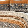 Floral Birds Reversible 3 Piece Quilt Set