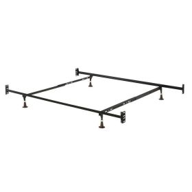10-inch High Metal Bed Frame with Headboard and Footboard Brackets (size: twin/twin xl)