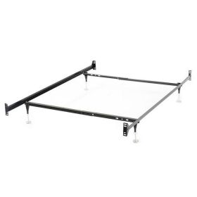 Metal Bed Frame with Headboard Footboard Brackets (metal: standard, size: twin/full)
