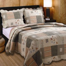 Southwest Floral Quilt Set with Shams 100% Cotton (size: Twin)