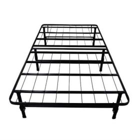 Black Metal Platform Bed Frame (size: Twin)