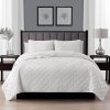 Polyester Microfiber Reversible Diamond Quilt Set