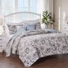Microfiber Beach Shells Coastal Reversible Quilt Set