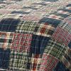 Farmhouse Plaid 100-Percent Cotton Reversible Quilt Set