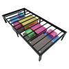 College Dorm Heavy Duty Black Metal Platform Bed Frame
