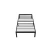 Study Black Metal Platform Bed Frame - No Box-Springs Needed