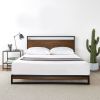 Metal Wood Platform Bed Frame with Headboard